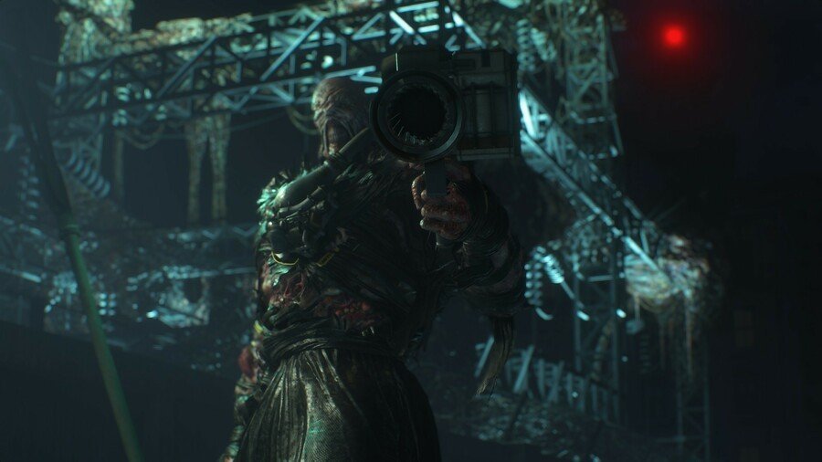 Nemesis mit seinem Rocket Launcher in Resident Evil 3 Remake