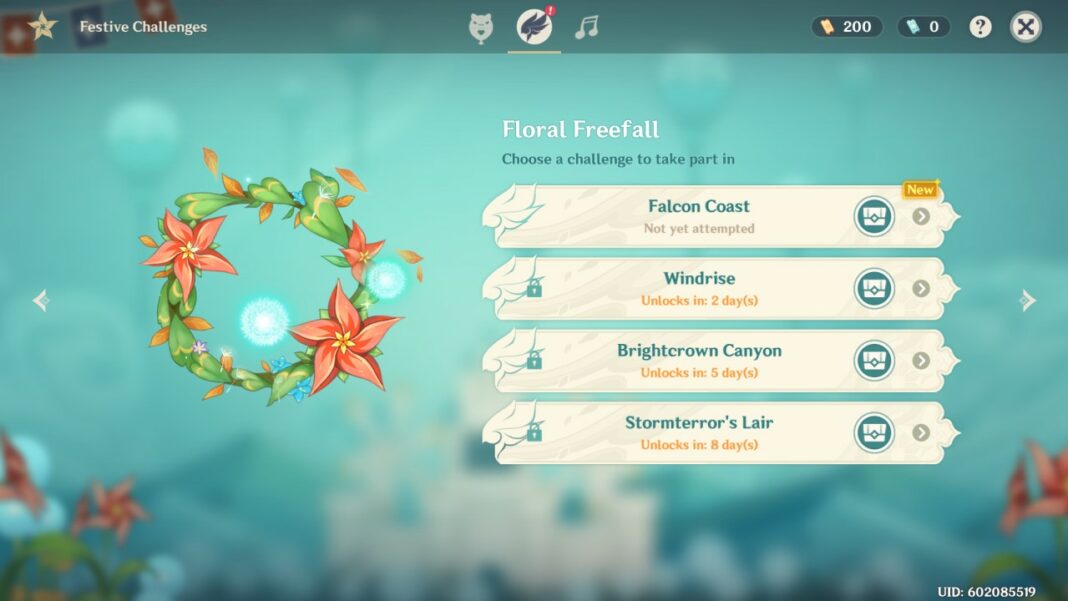 genshin-impact-windblume-festival-floral-freefall-main-page