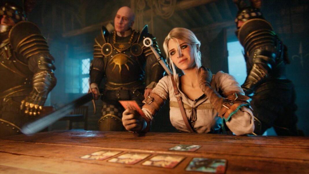 Gwent-The-Witcher-Card-Game-Playing-Cards-at-a-Table