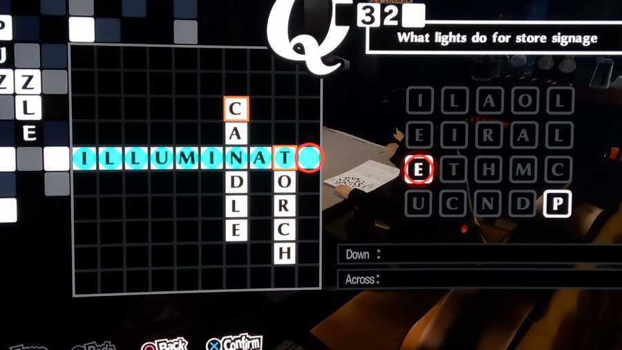 Persona 5 Royal Kreuzworträtsel 32 Lösung