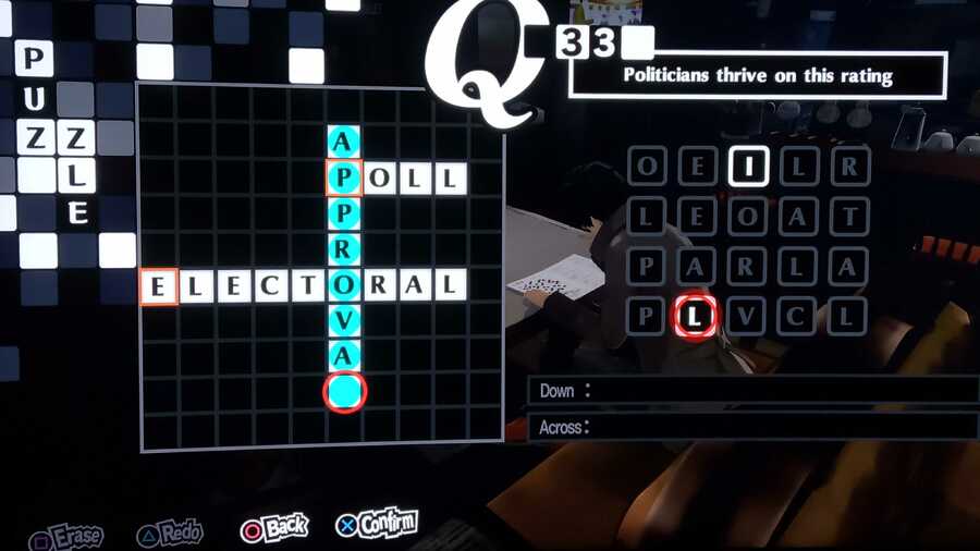 Persona 5 Royal Kreuzworträtsel 33 Lösung