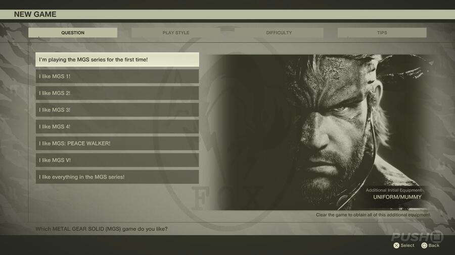 Metal Gear Solid Delta: Alles, was ich mag MGS -Auswahlmöglichkeiten erklärt Guide 2