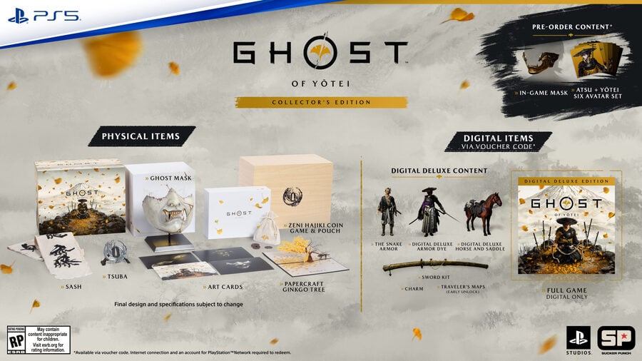 Ghost of Yotei PS5-Konsolen, Zubehör zur vorbestellung verfügbaren Zubehör 6